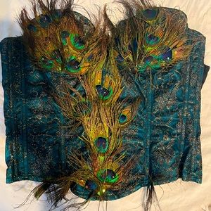 Bustier PEACOCK top..back is adjustable.